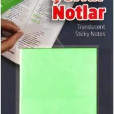 Şeffaf Sarı Yapışkanlı Not Kağıdı 75x75mm 50 Yaprak
