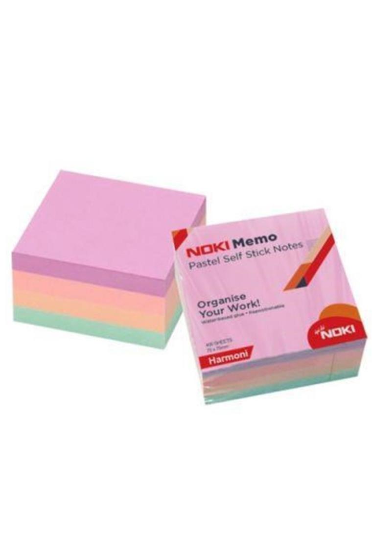 Yapışkanlı Küp Not 75x75 400 Yaprak Pastel Harmoni