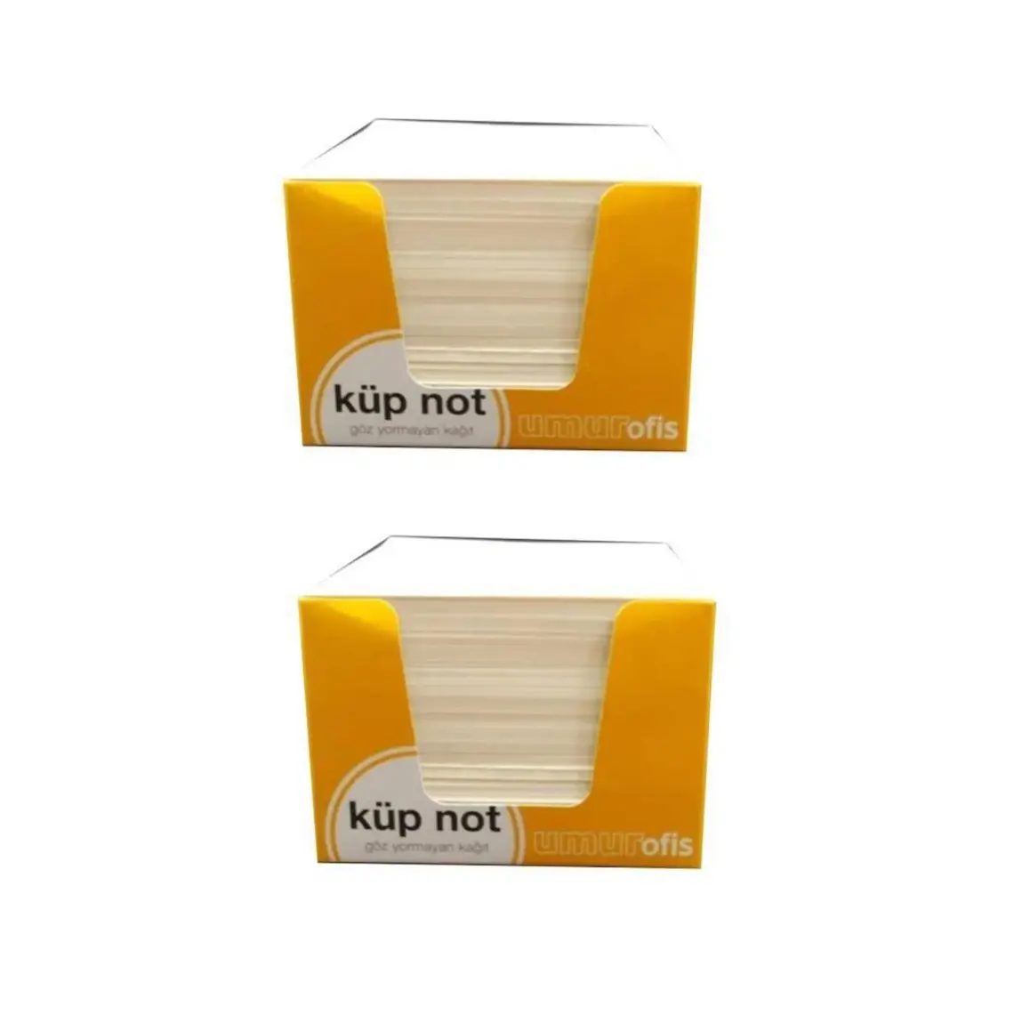 Umur Küp Bloknot Göz Yormayan Kağıt 8 x 8 x 6 cm 2'li