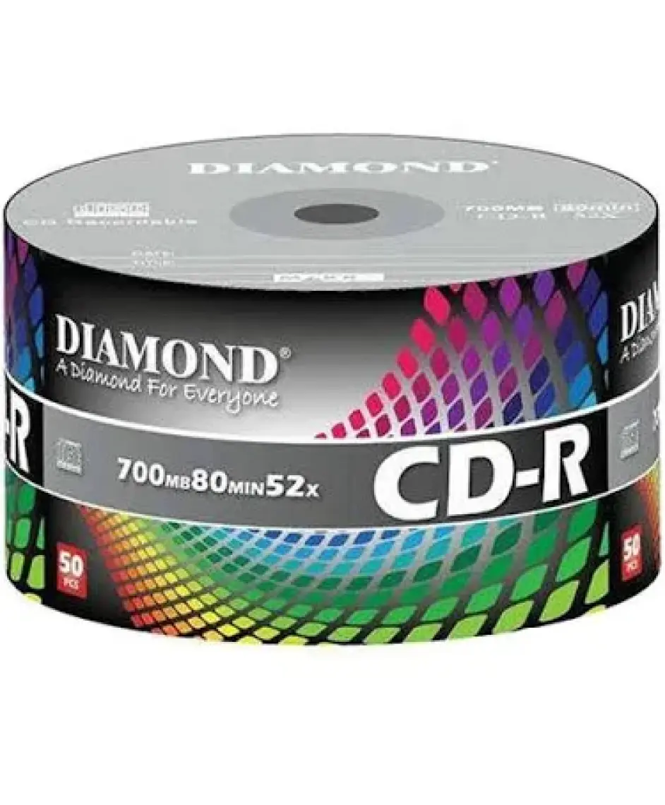 DİAMOND CD-R 700 Mb 80 Min 52X Boş Cd 50'li Paket