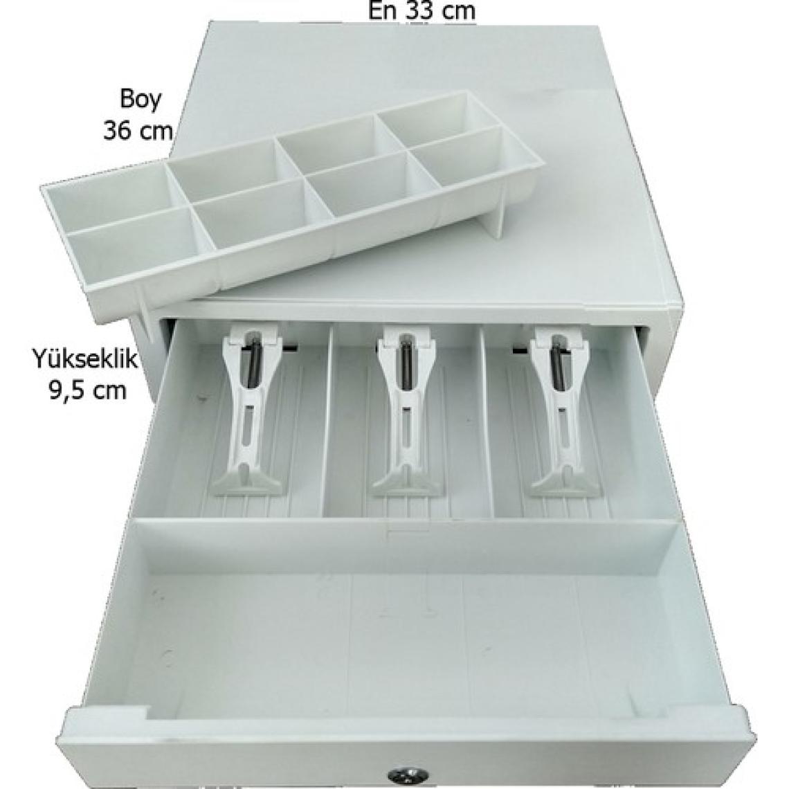 Basmalı Elle Açılır 11 Gözlü Para Çekmecesi 3 Banknot 8 Madeni Para Gözlü 33 x 36 x 9,5cm