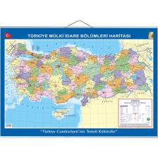 Artı Türkiye  Fiziki ve Siyasi Haritası Çift Taraflı 70 x 100 cm