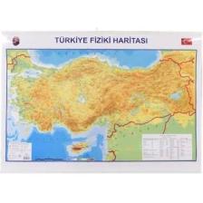 İnter 70x100 Türkiye Fiziki-Siyasi Haritası (Çift Taraflı Çıtalı) INT-820