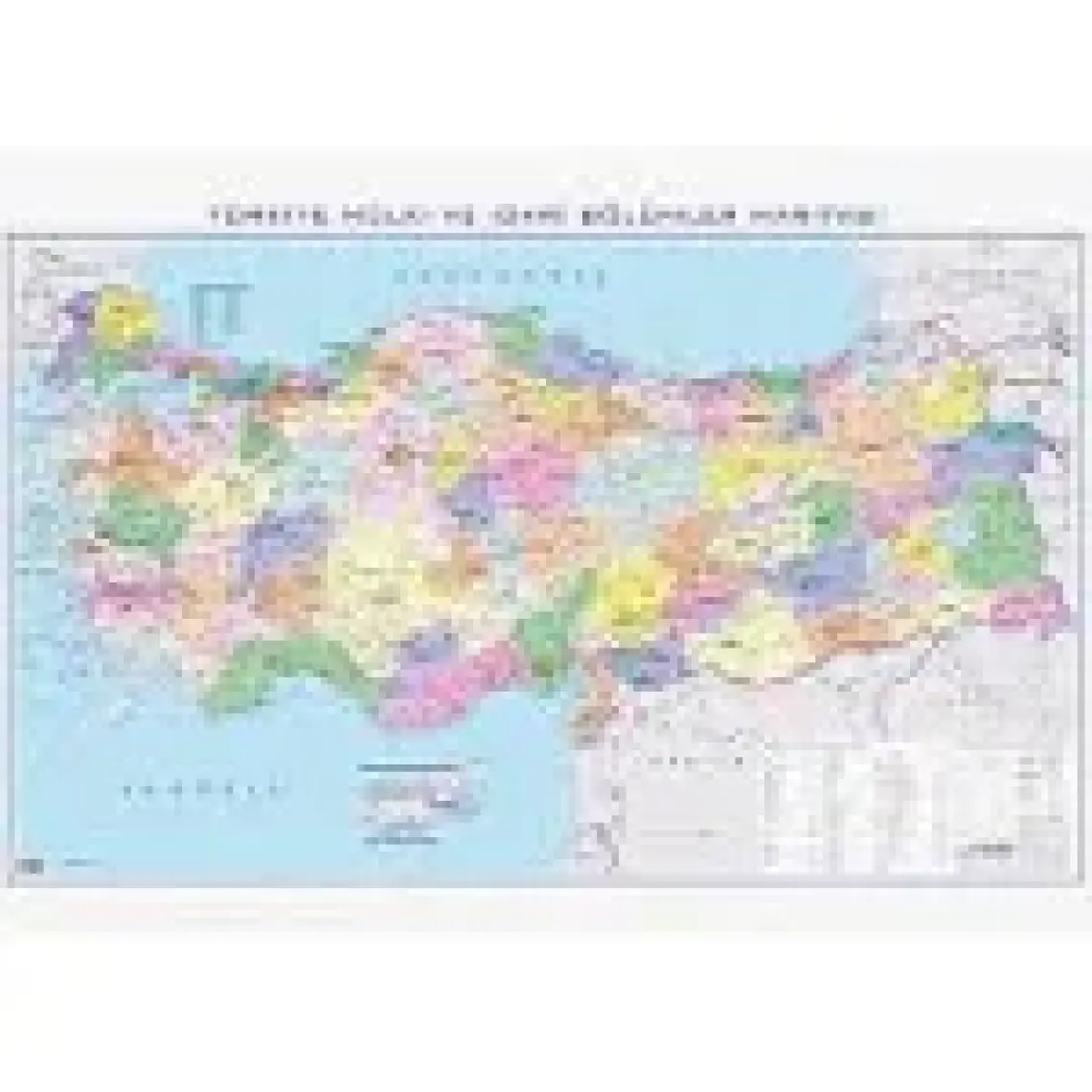 Gürbüz Yayınları Türkiye Siyasi 70 x 100 cm