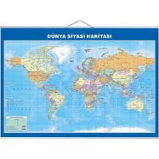 Artı Dünya Siyasi ve Fiziki Haritası Çift Taraflı 50 x 70 cm