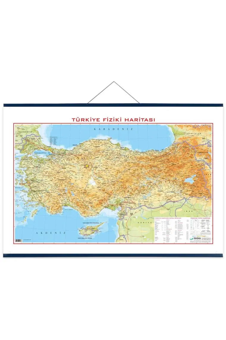 Gürbüz Yayınları Türkiye Fiziki 100 x 140 cm