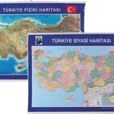 Gülpaş Harita Türkiye Fiziki Ve Siyasi 70-100