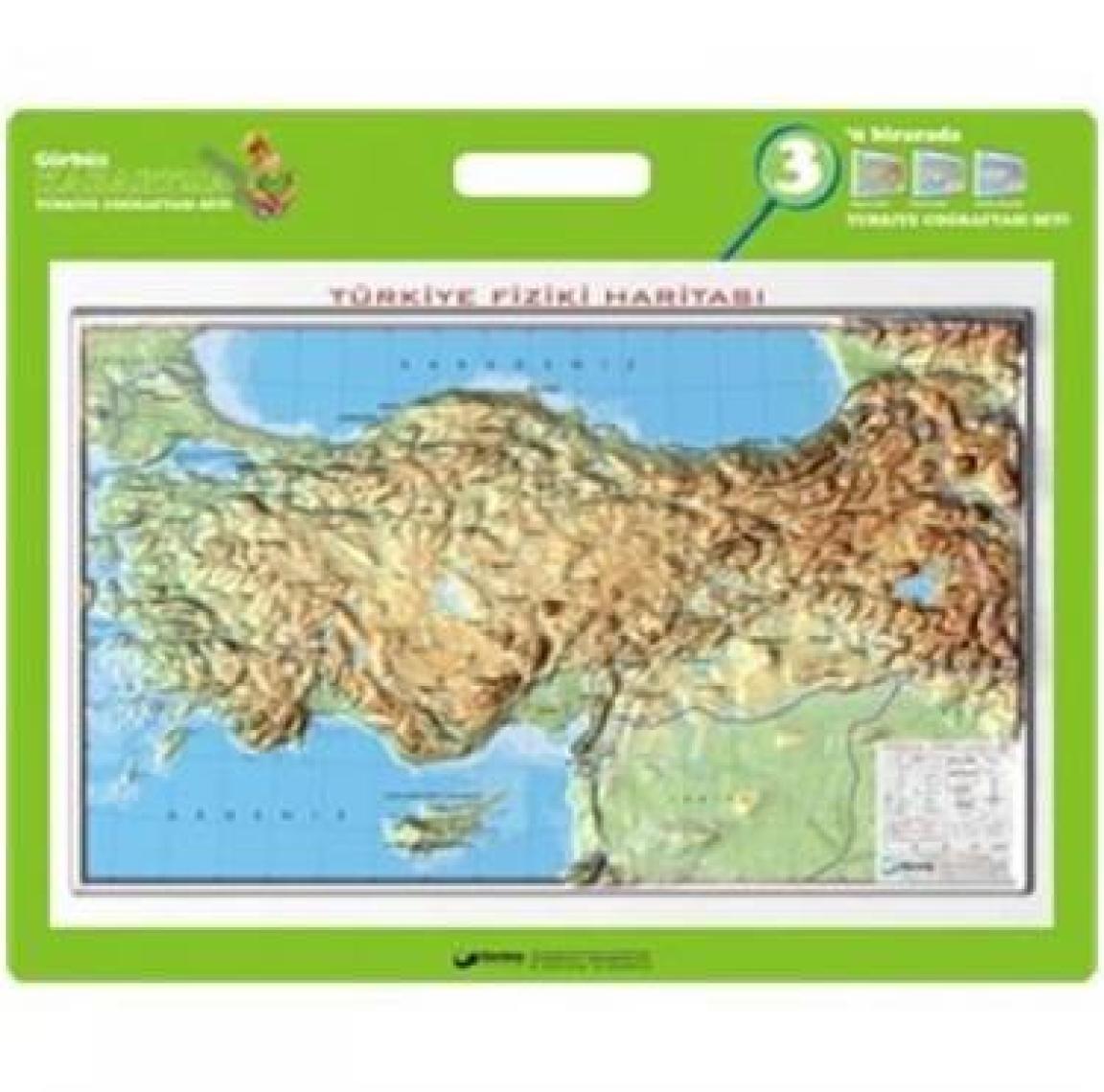 35x50 Kabartma Türkiye Fiziki Haritası