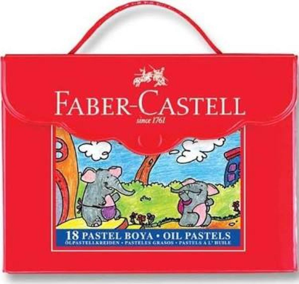 Faber-Castell Plastik Çantalı Tutuculu Pastel Boya 18 Renk