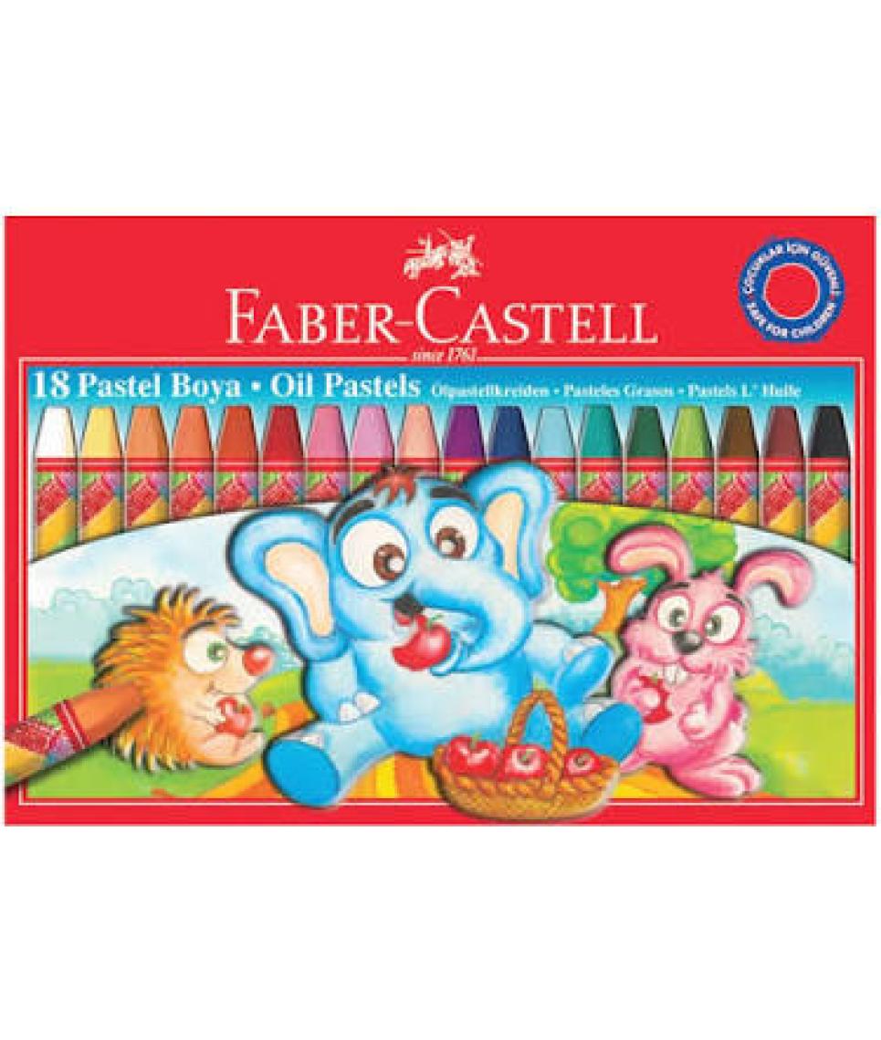 Faber-Castell Plastik Çantalı Tutuculu Pastel Boya 18 Renk