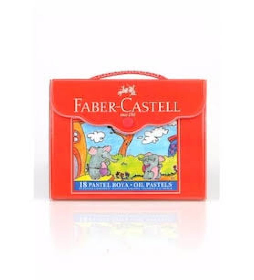 Faber-Castell Plastik Çantalı Tutuculu Pastel Boya 18 Renk