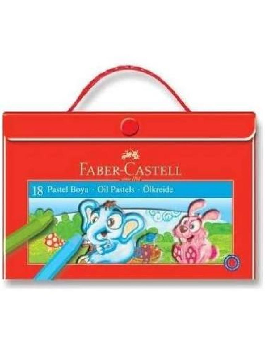Faber-Castell Plastik Çantalı Tutuculu Pastel Boya 18 Renk