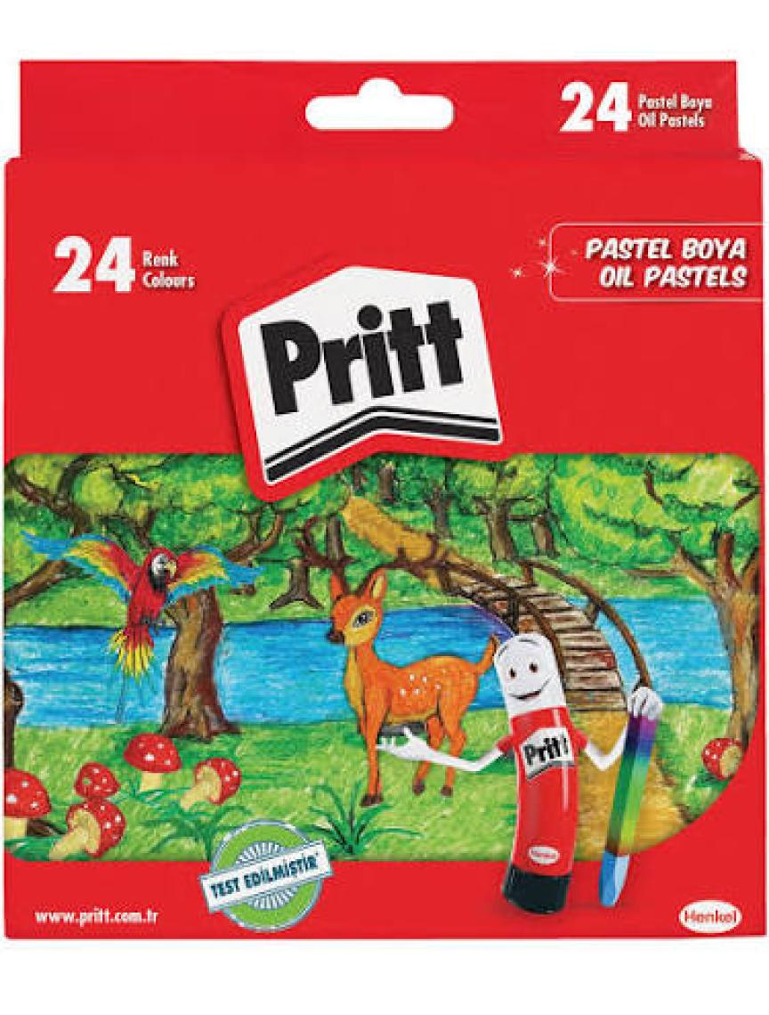 Pritt 24'lü Pastel Boya Seti - Canlı ve Kaplayıcı Renkler, Karton Kutu