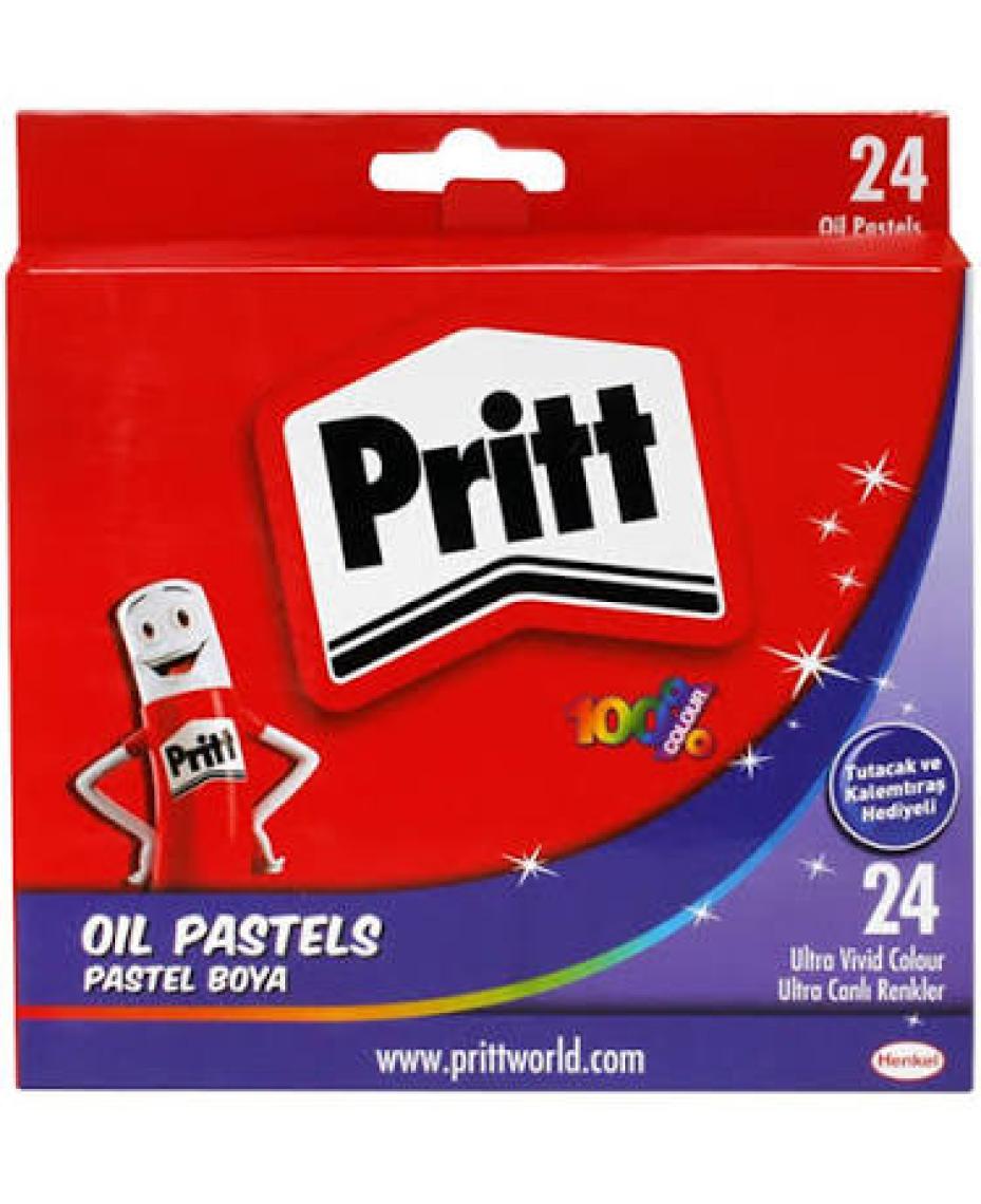 Pritt 24'lü Pastel Boya Seti - Canlı ve Kaplayıcı Renkler, Karton Kutu