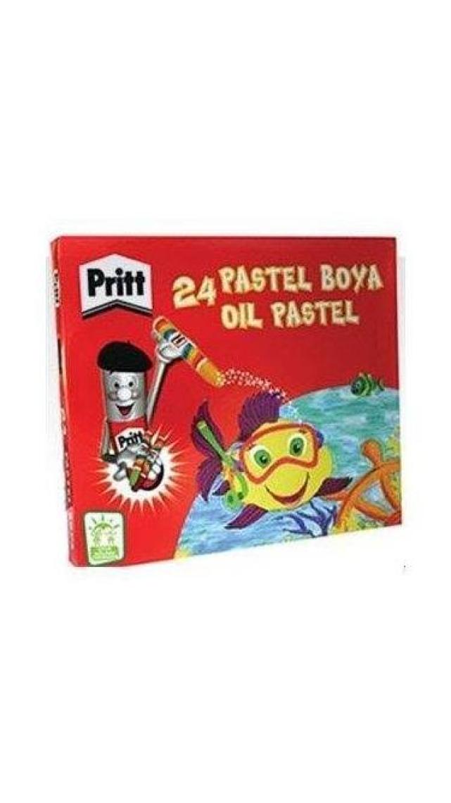 Pritt 24'lü Pastel Boya Seti - Canlı ve Kaplayıcı Renkler, Karton Kutu