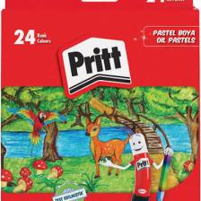 Pritt 24'lü Pastel Boya Seti - Canlı ve Kaplayıcı Renkler, Karton Kutu