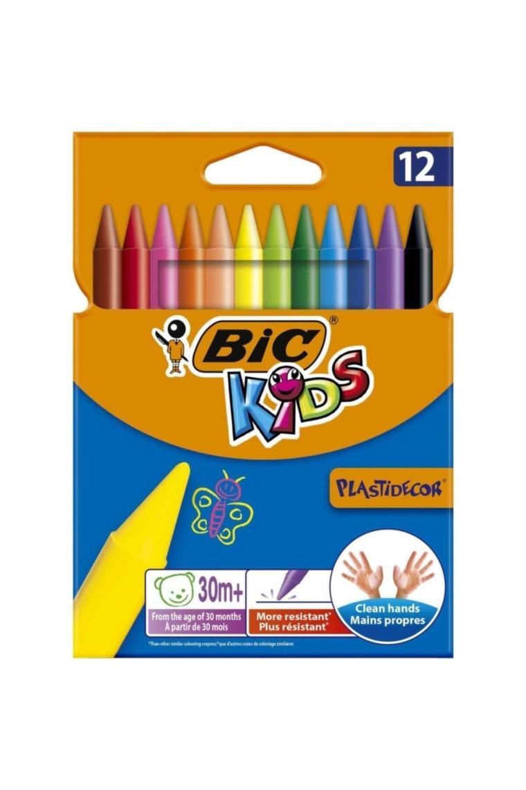 12 Renk Silinebilir Mum Pastel Boya