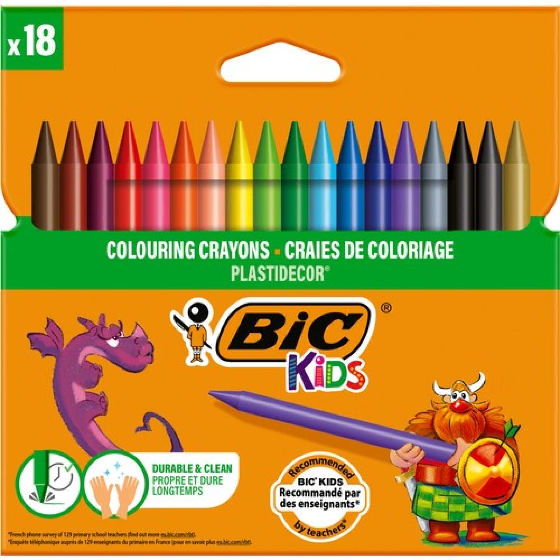 Bic Kids Plastidecor Silinebilir Elleri Kirletmeyen Pastel Boya 18 Renk