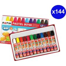 Fatih Renkli Pastel Boya 12'li 144 Adet