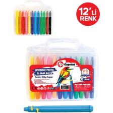 Fixpoint Çevirmeli Pastel&Mum Boya 12lı Renk P-2091