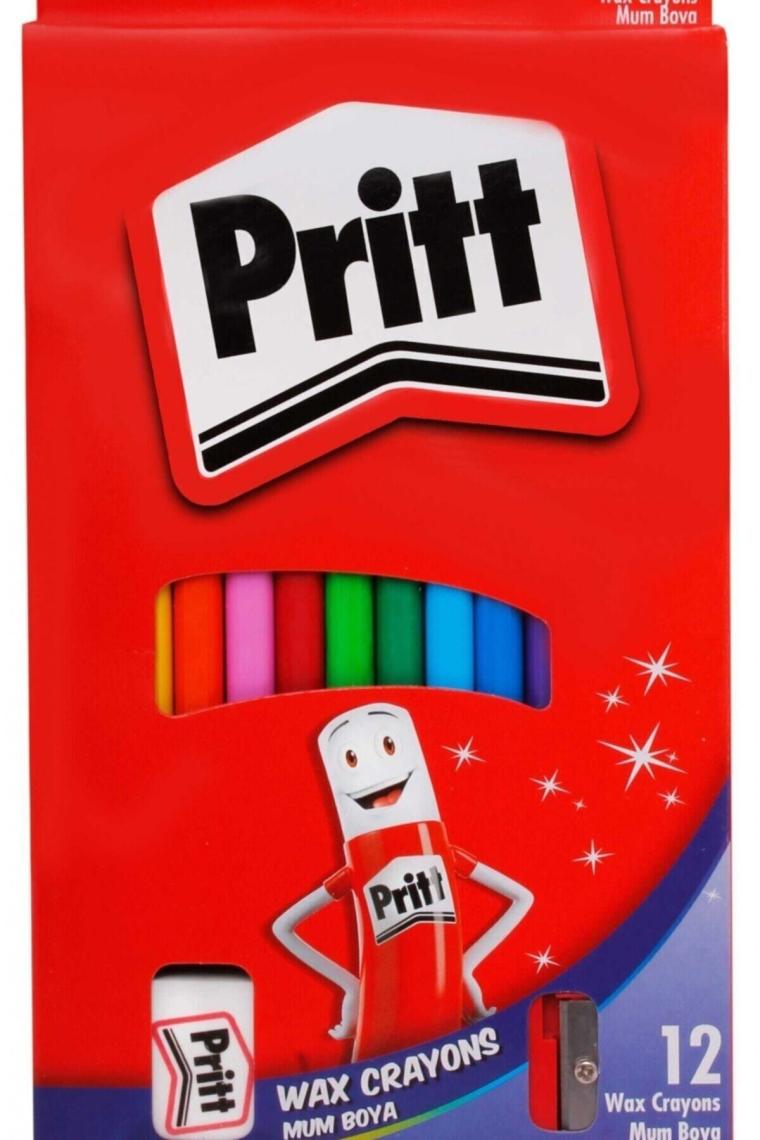12'Li Silinebilir Pastel Boya Mum Boya