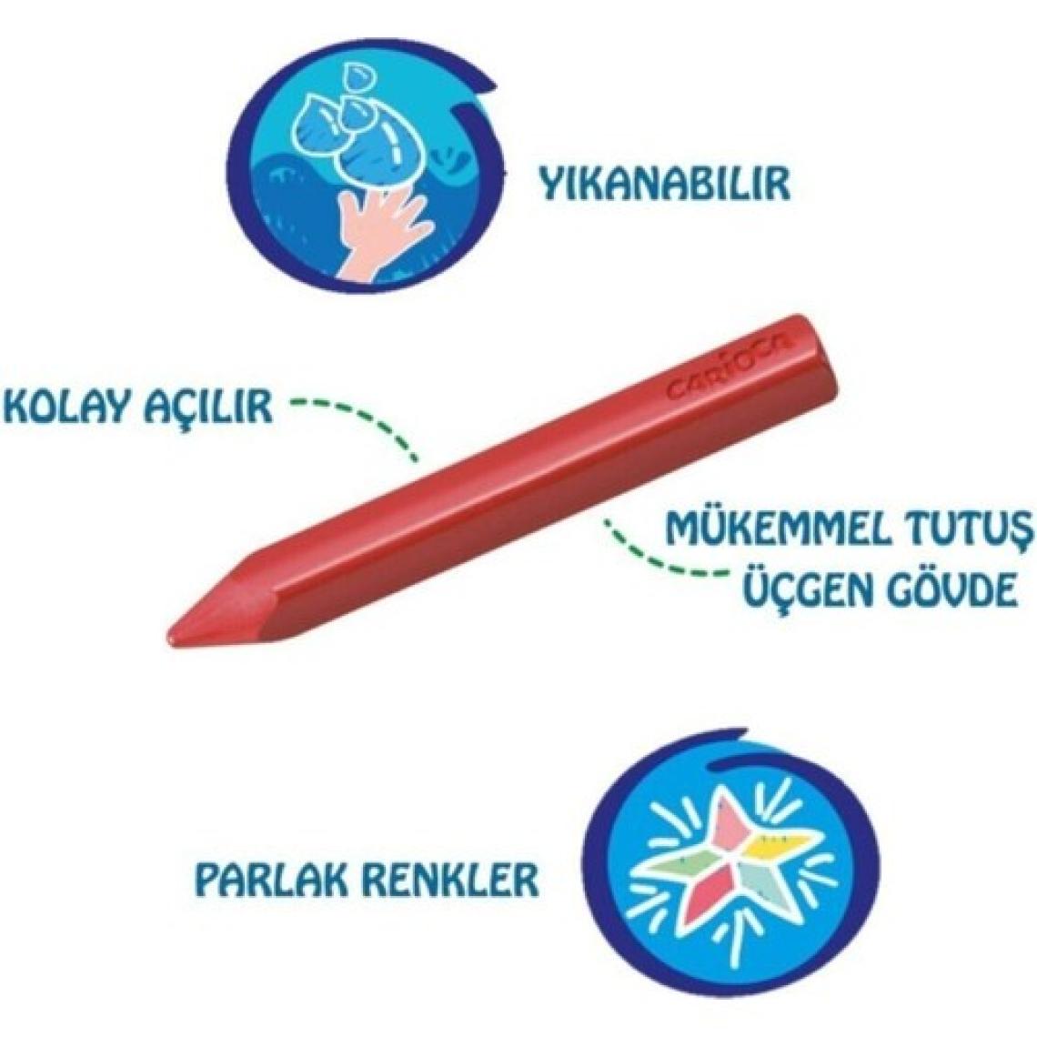 Üçgen Elleri Kirletmeyen Jumbo Pastel Boya 12'li 42671