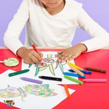 Kids Plastidecor 12'li Jumbo Üçgen Mum Pastel Boya /