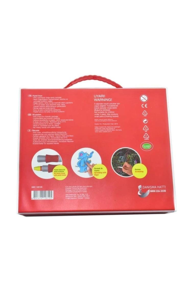 Plastik Çantalı Tutuculu Pastel Boya 24 Renk
