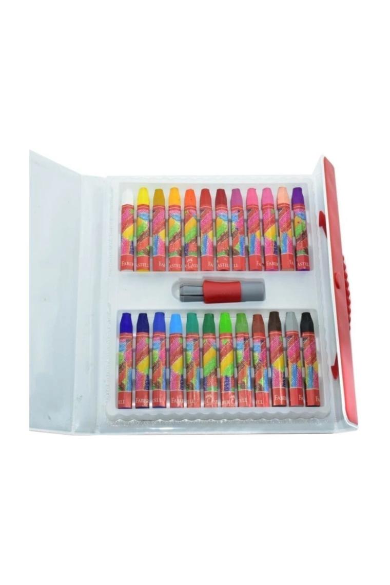 Plastik Çantalı Tutuculu Pastel Boya 24 Renk