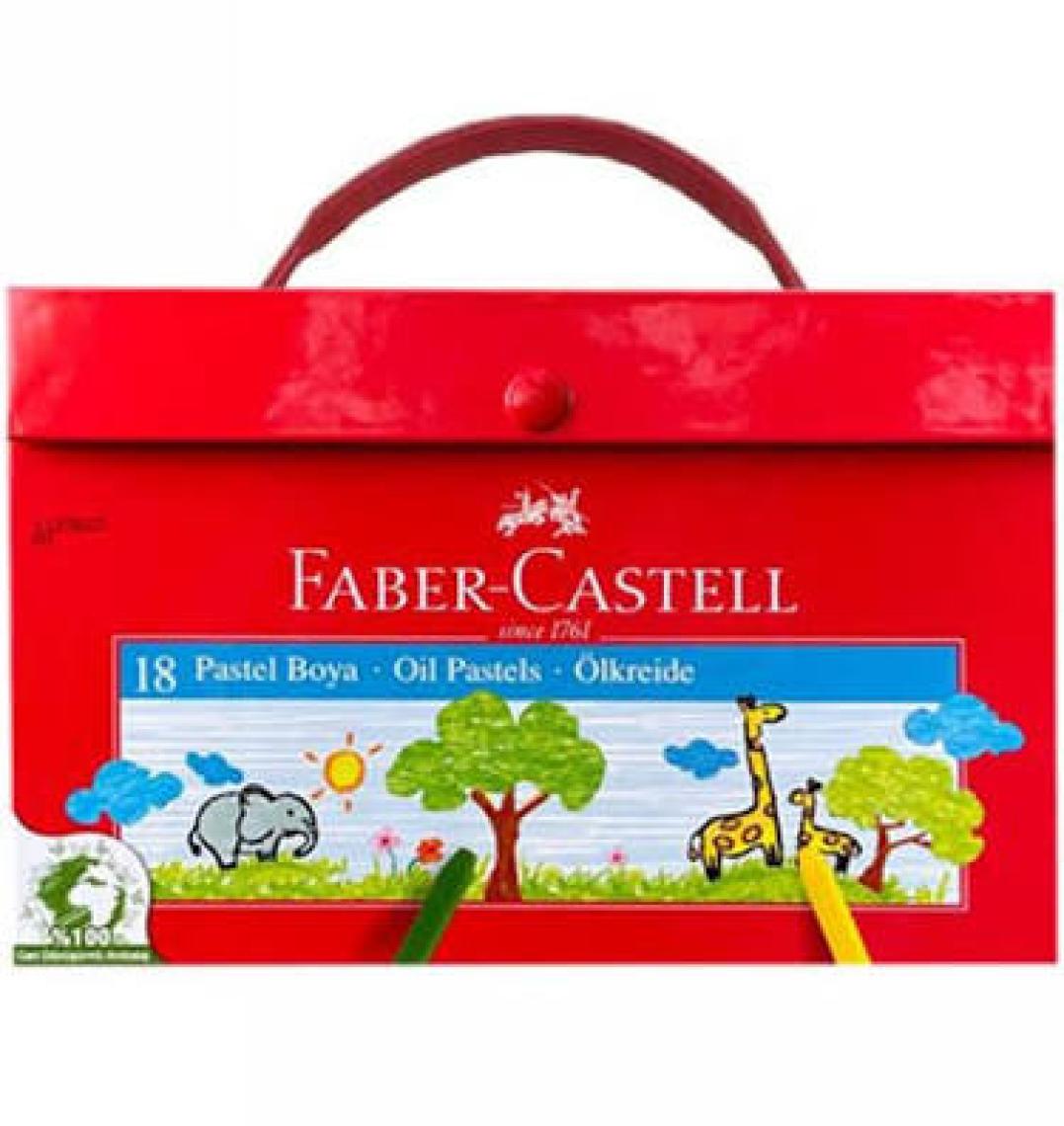Faber-Castell Plastik Çantalı Tutuculu Pastel Boya 18 Renk