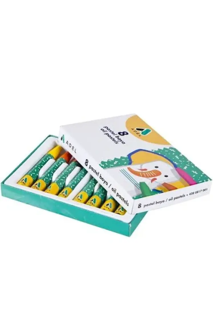 Adel Karton Kutu Pastel Boya 8 Renk (4280817000)