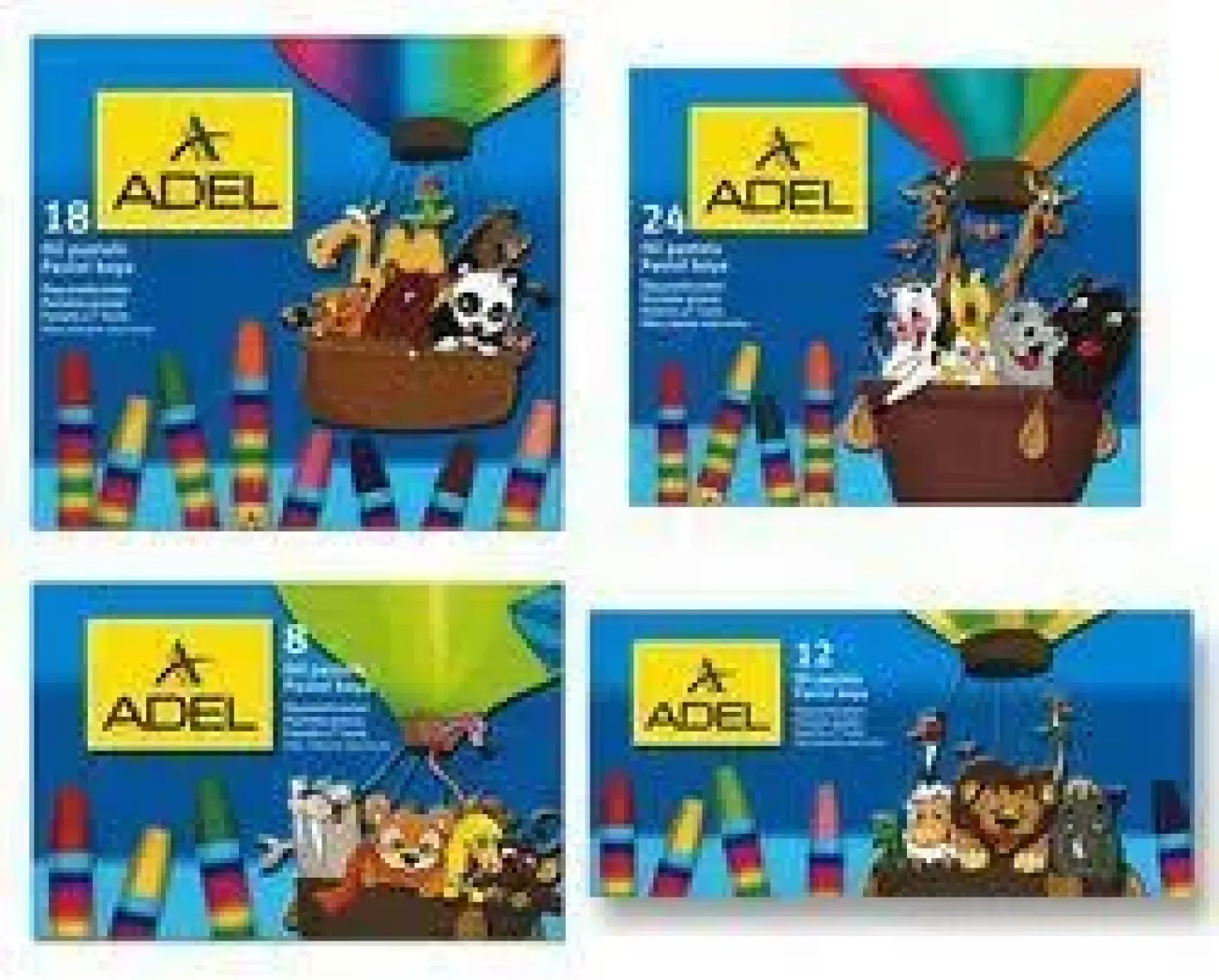 Adel Karton Kutu Pastel Boya 8 Renk (4280817000)