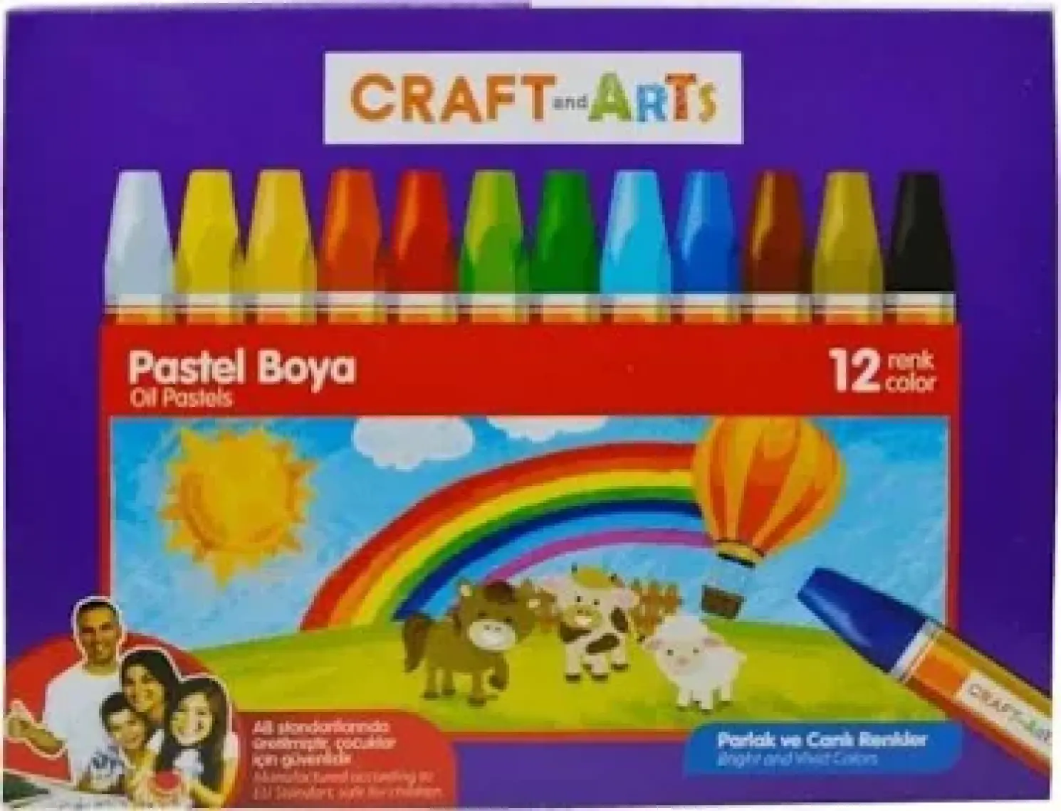 Craft And Arts Pastel Boya 12'li Karton Kutu