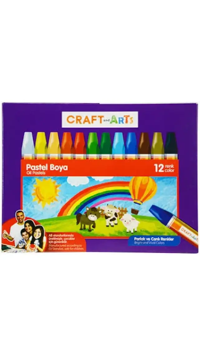 Craft And Arts Pastel Boya 12'li Karton Kutu