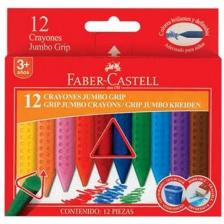 Kornea Store Faber Castell Grip Jumbo Wax Crayon Pastel Boya 12 R