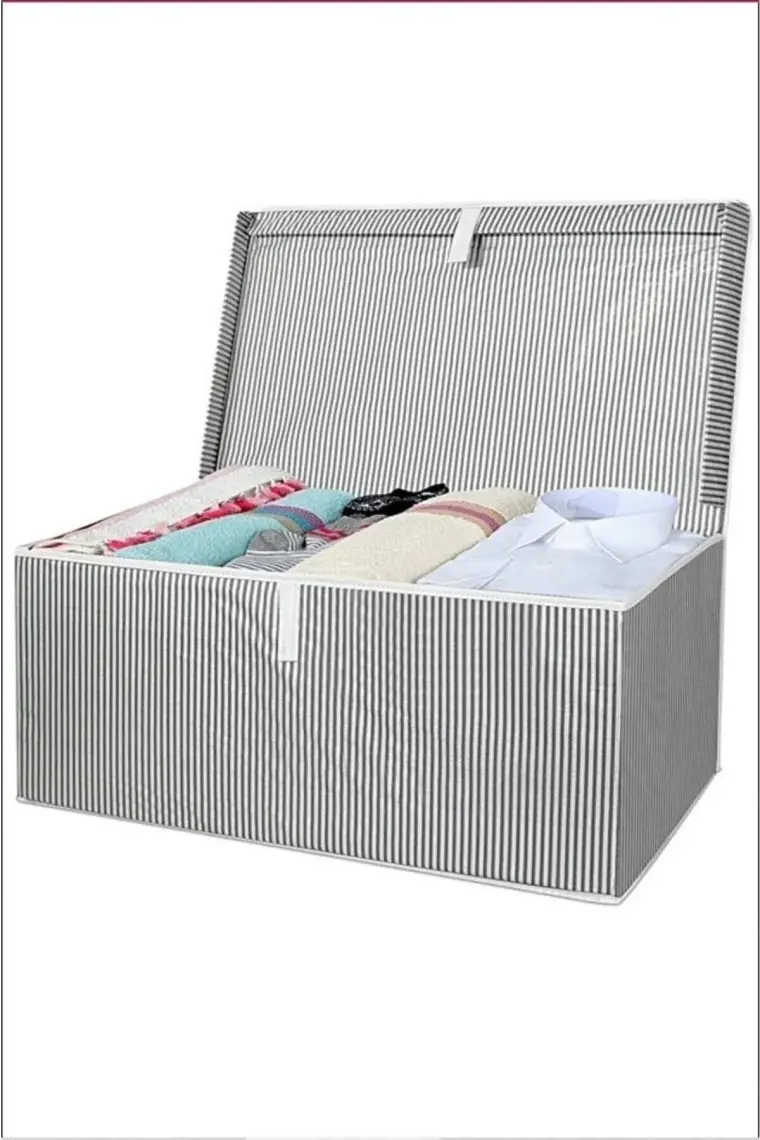 EC Shop Daisyhome 4 Adet Kapaklı Kutu Hurç Mega Boy 70*40*30* Çok Amaçlı Kutu Hurç