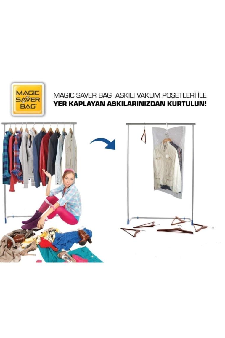 Magic Saver Bag 2'li Askılı Vakumlu Poşet Seti (L)
