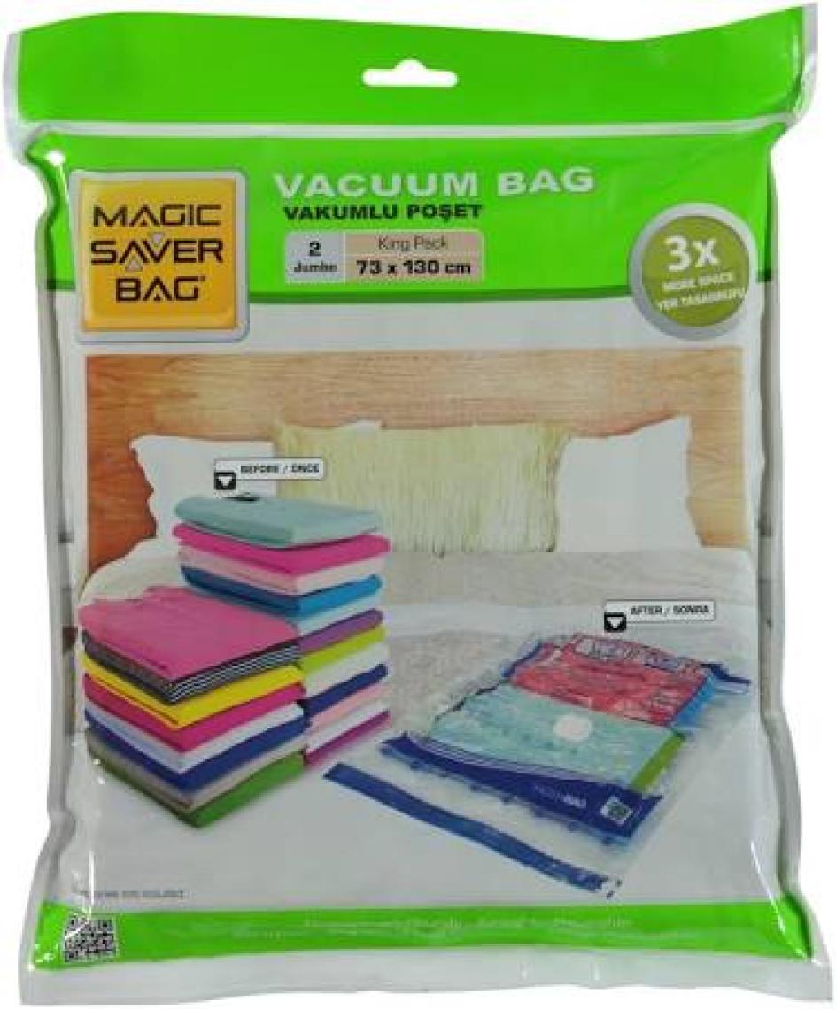 Magic Saver Bag 2'li Vakumlu Poşet Seti (JUMBO)