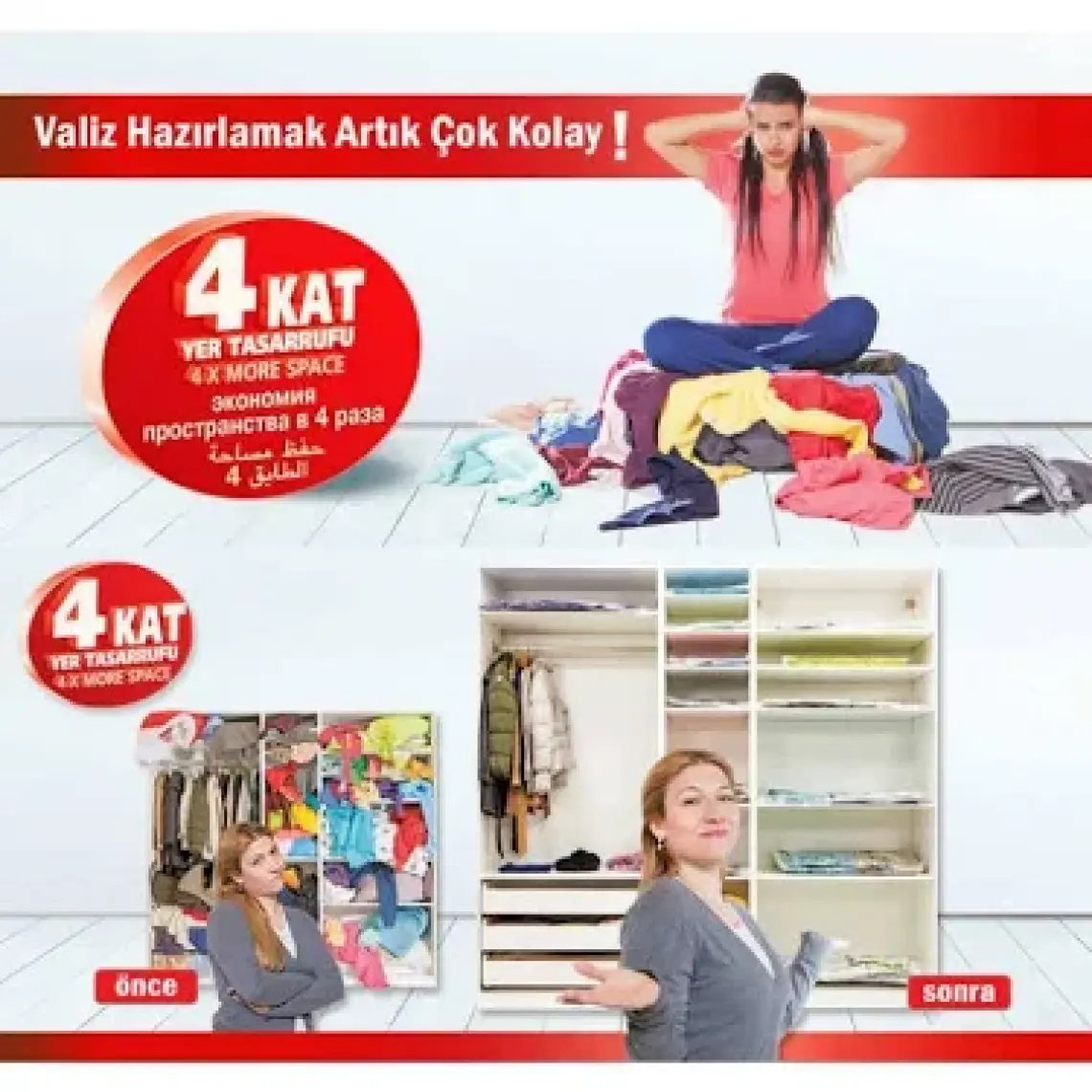 Magic Saver Bag 5'li Vakumlu Poşet Seti (2 L + 1 XL + 2 JUMBO)