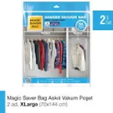Magic Saver Bag 2'li Askılı Vakumlu Poşet Seti (XL)