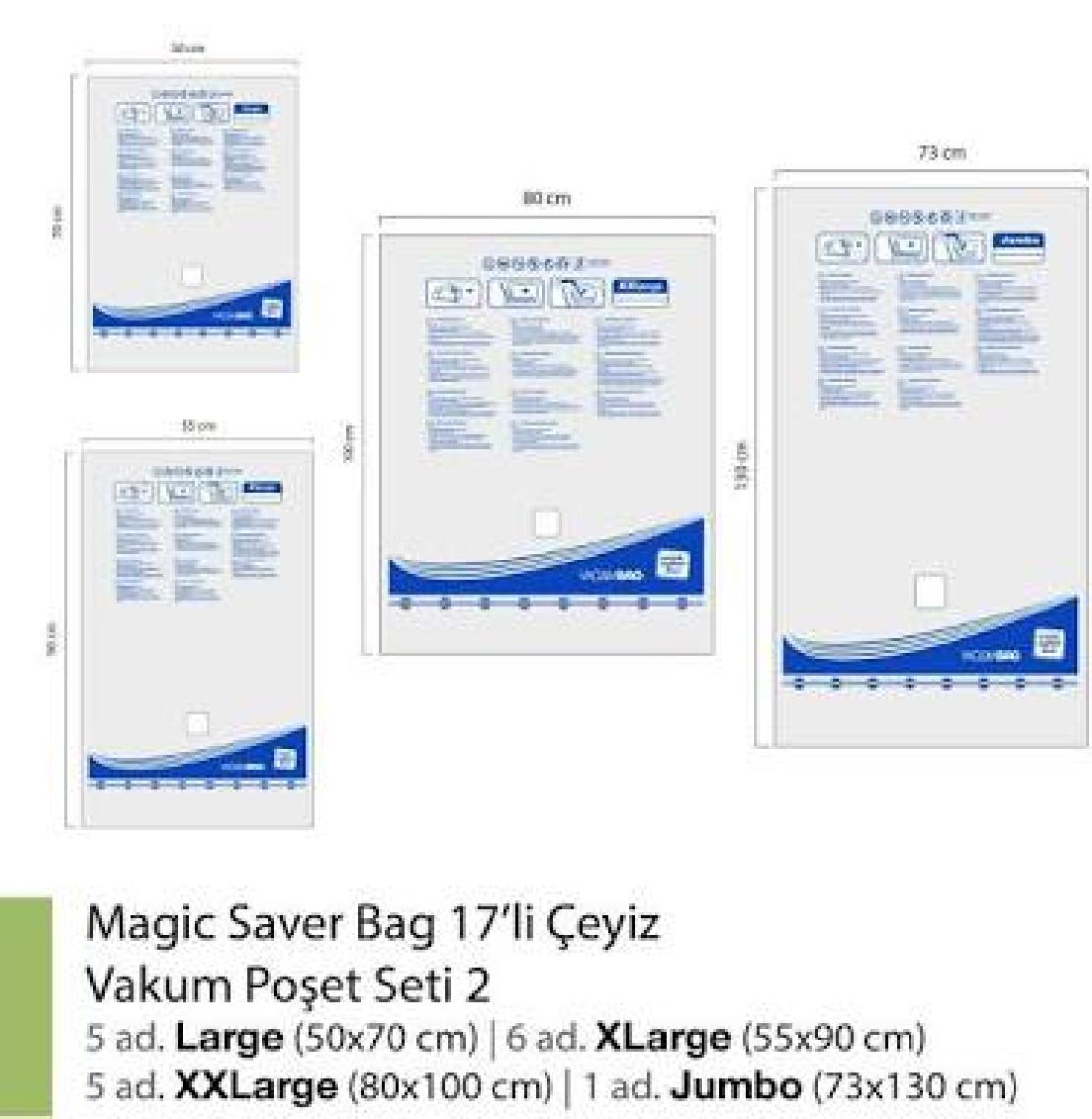 Magıc Saver Bag 17'li Çeyiz Vakumlu Poşet Seti 2