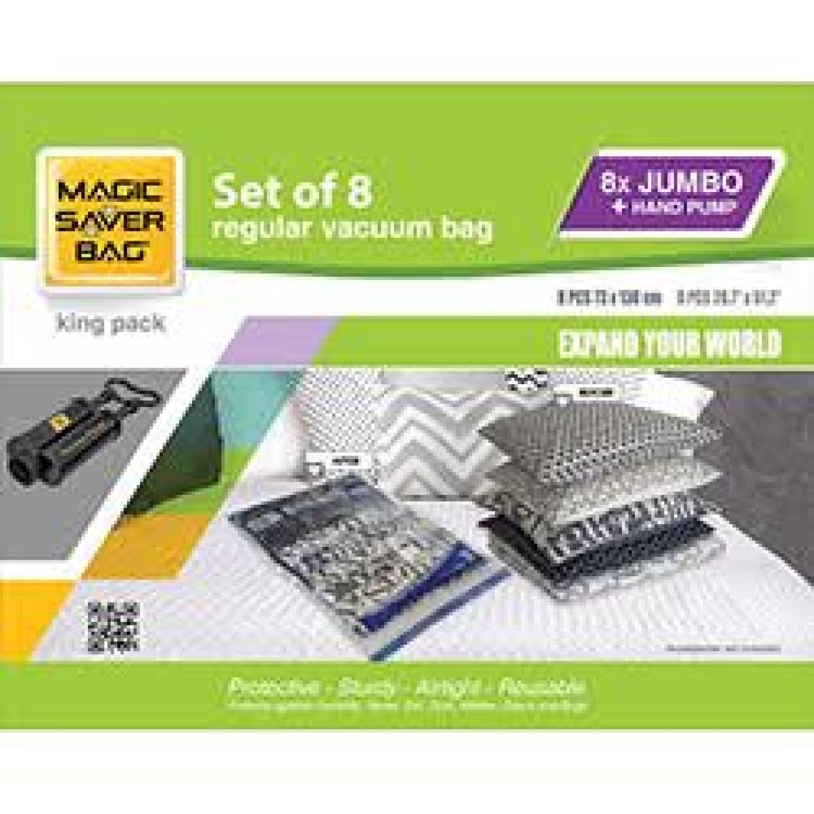Magıc Saver Bag 8'li Set Jumbo Vakumlu Poşet Pompa