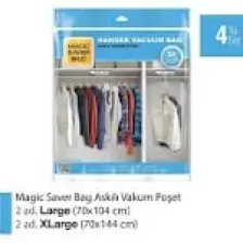 Magic Saver Bag 4'lü Askılı Vakumlu Poşet Seti 2L 2XL