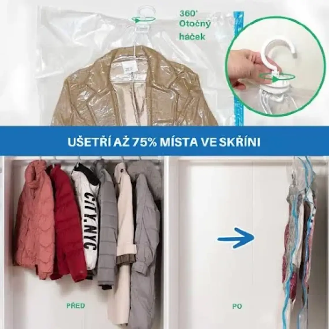 Magıc Saver Bag Askılı Vakumlu Poşet Xlarge