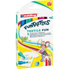 Edding Funtastics Kumaş Boyama Kalemi 5'Li Set