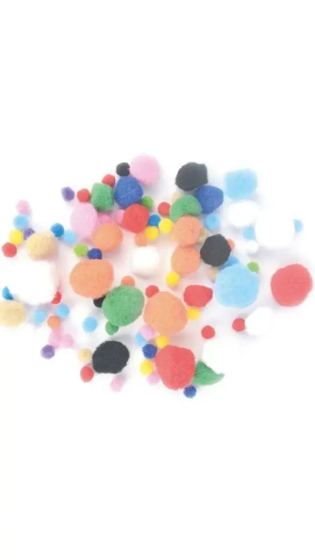 Colorbank Pon Pon 3 Çeşit Renkli 78'li