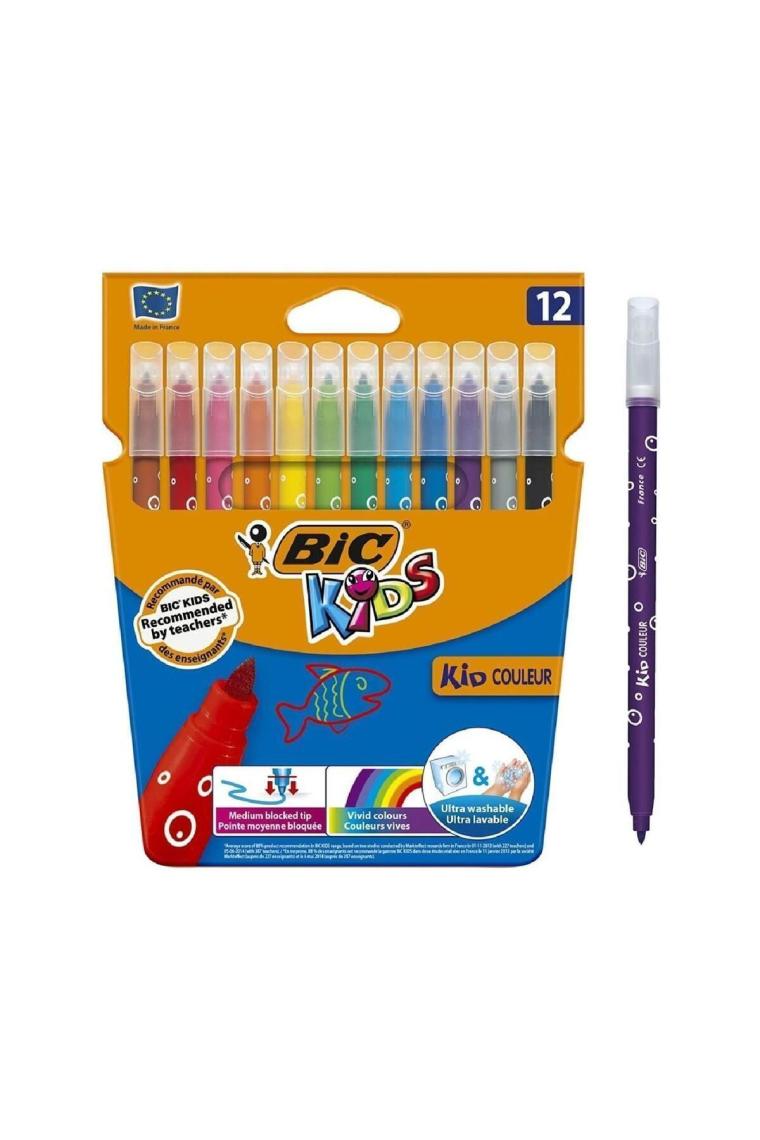 Bic Pastel Boya Keçeli Boya Metal Tüp Kuru Boya 12 li ve Resim Defteri