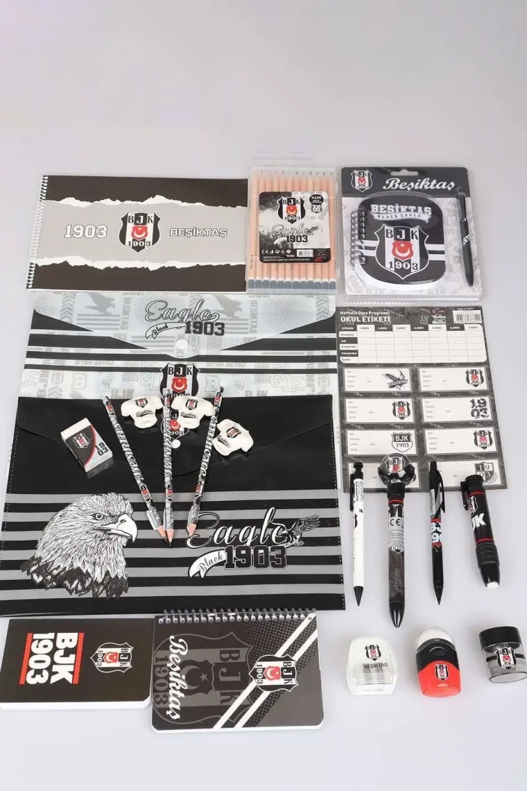 Beşiktaş Lisanslı  36 Parça Premıum Kırtasiye Seti