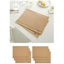 Ocean Home Textile 6 Adet Jüt Enjoy Baskılı Sofra Sunum Tabak Altlığı Supla Amerikan Servisi 45x35