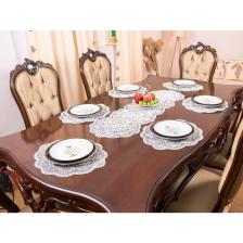Tropik Home Amerikan Servis 8 Kişilik Valeria Kırık Beyaz Supla ve Runner Set 9 Parça Sunum Takımı Tropikhome